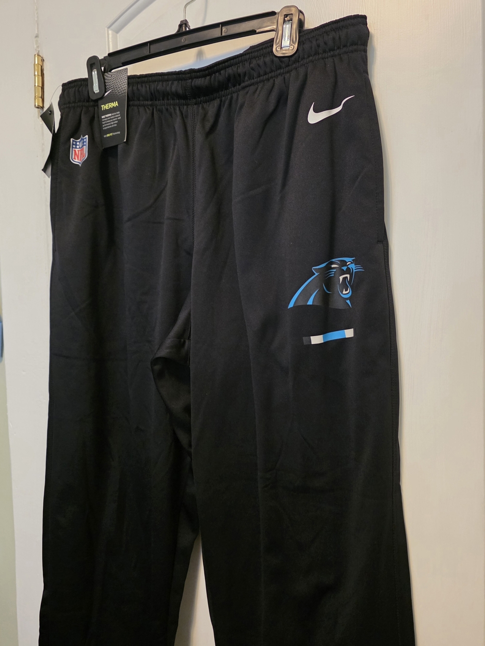 Nike Men’s Black Carolina Panthers Therma-FIT Pants